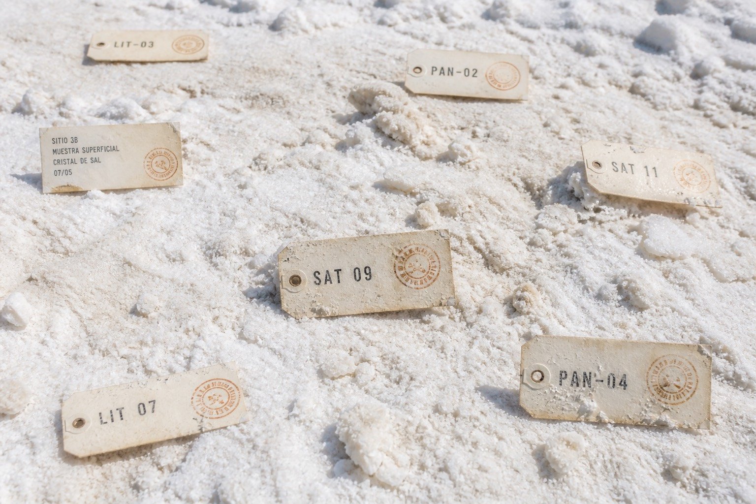 Harvest labels on mineral salt